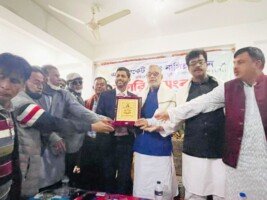 লন্ডন প্রবাসী অ্যাডভোকেট মো. নাসির উদ্দিনকে নাগরিক সংবর্ধনা